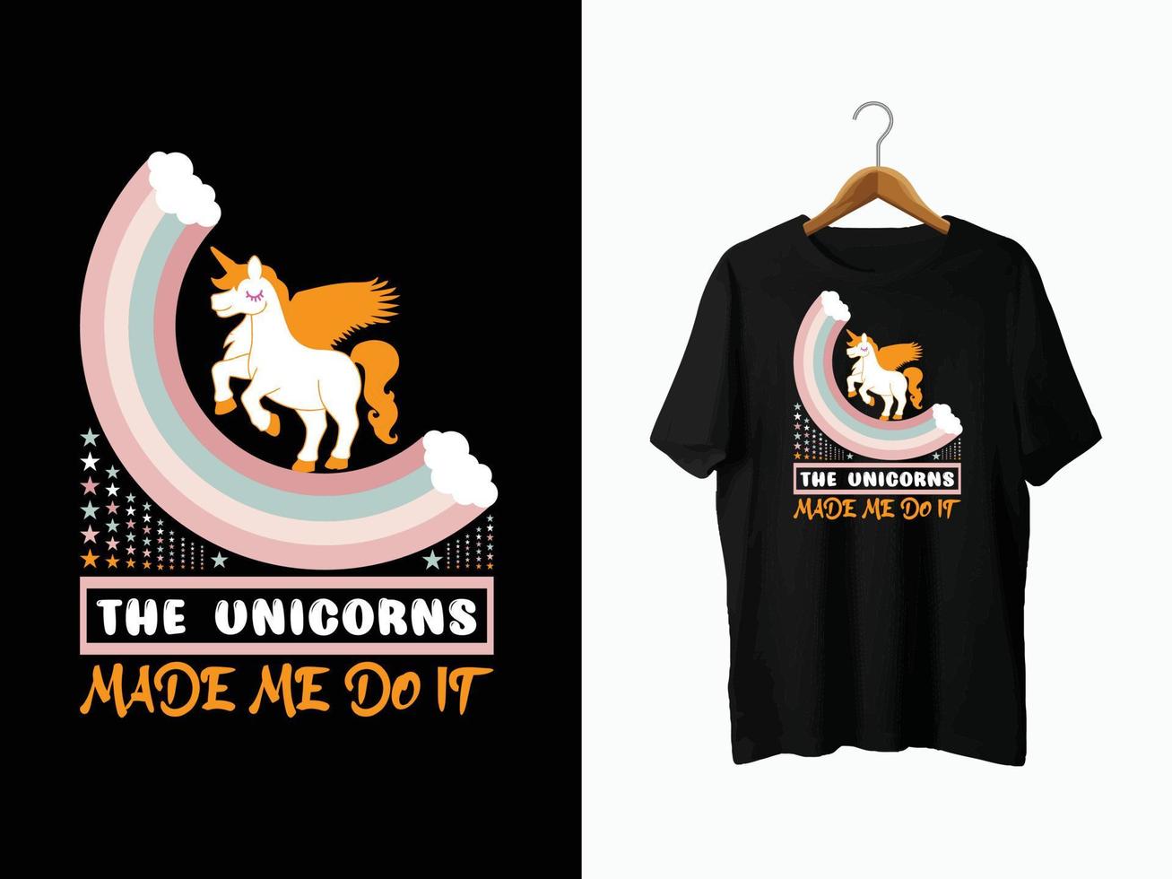 unicorn t-shirt design vektor