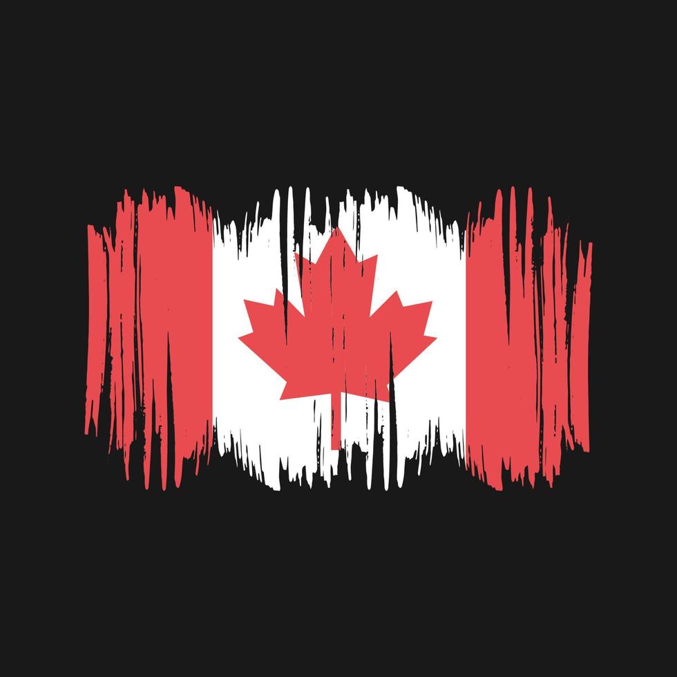 kanada flagga vektor borsta. nationell flagga borsta vektor
