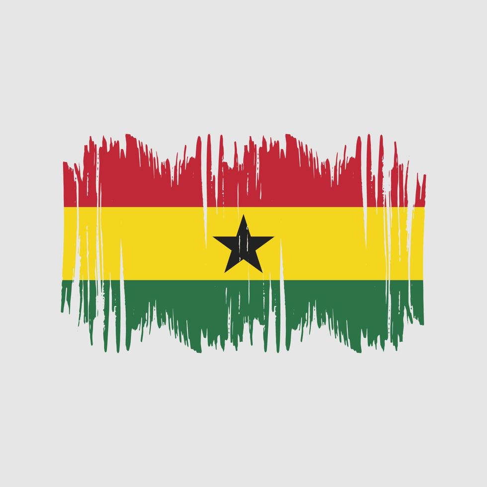 ghana flagga vektor borsta. nationell flagga borsta vektor