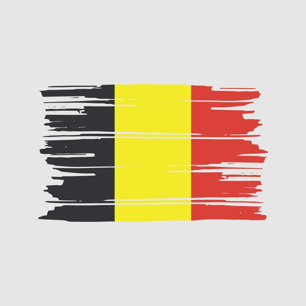 belgien flagga borsta vektor. nationell flagga design vektor