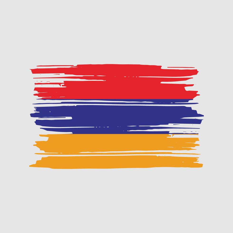 armenischer Flaggenbürstenvektor. Design der Nationalflagge vektor