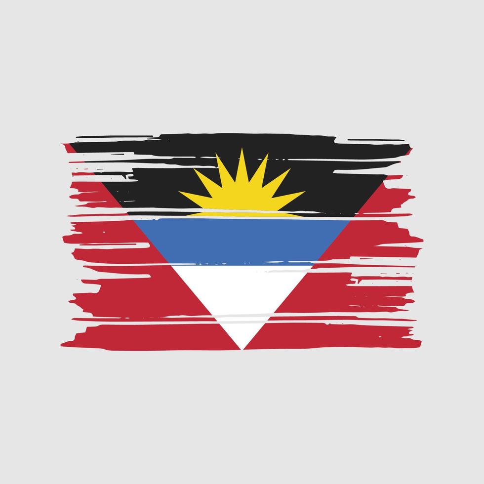 antigua und barbuda flaggenbürstenvektor. Design der Nationalflagge vektor