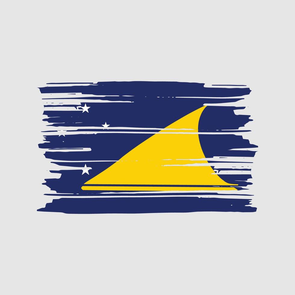 tokelau flagga borsta vektor. nationell flagga design vektor