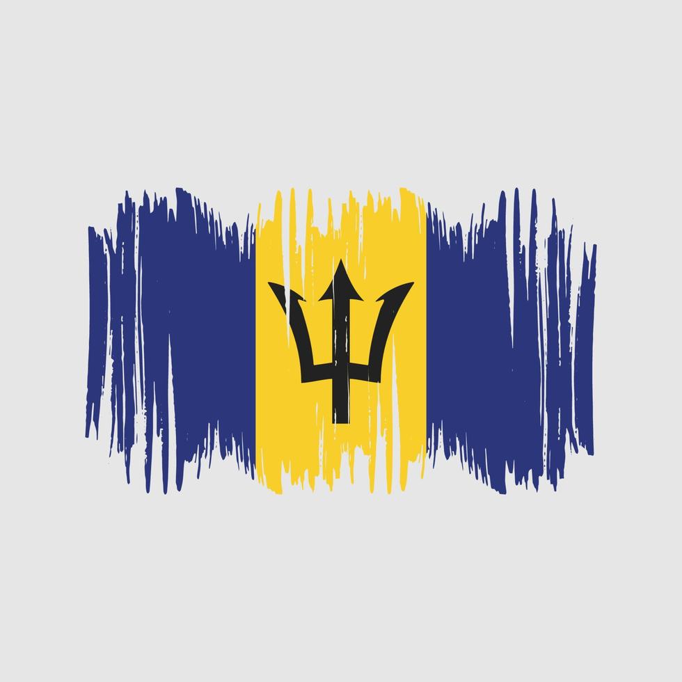 barbados flagga vektor borsta. nationell flagga borsta vektor