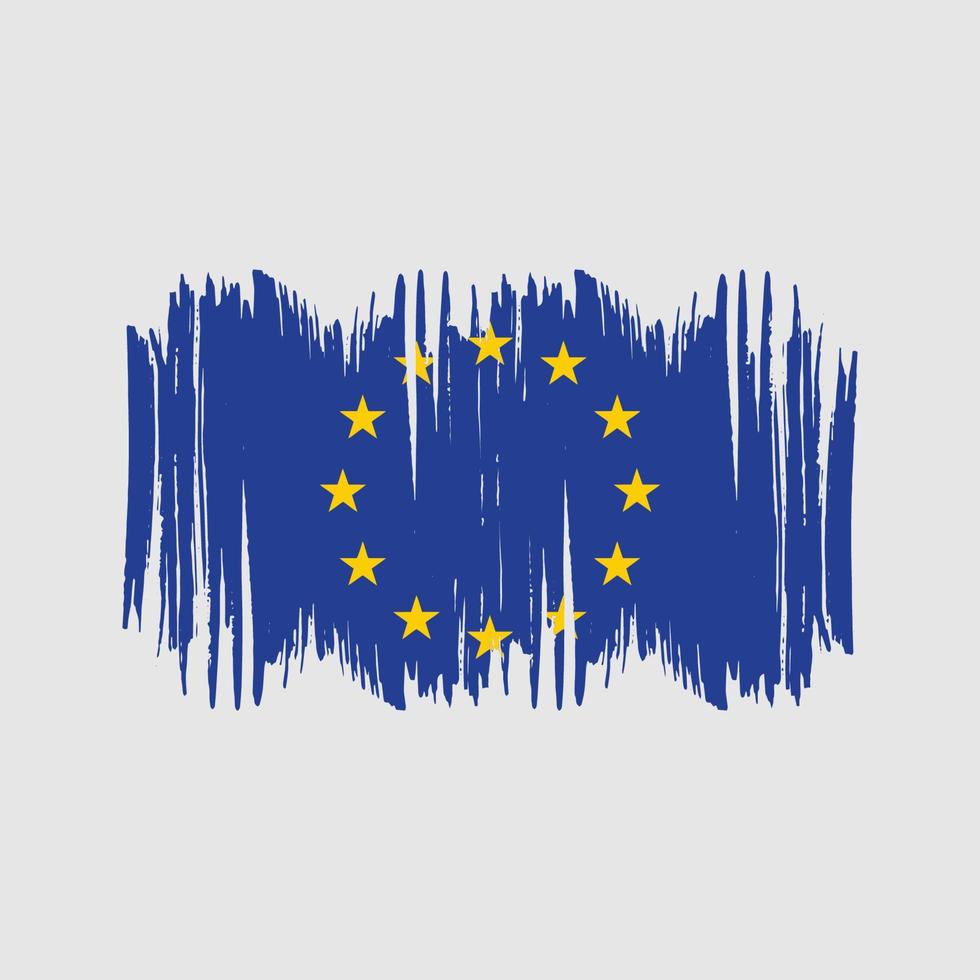 europeisk flagga vektor borsta. nationell flagga borsta vektor