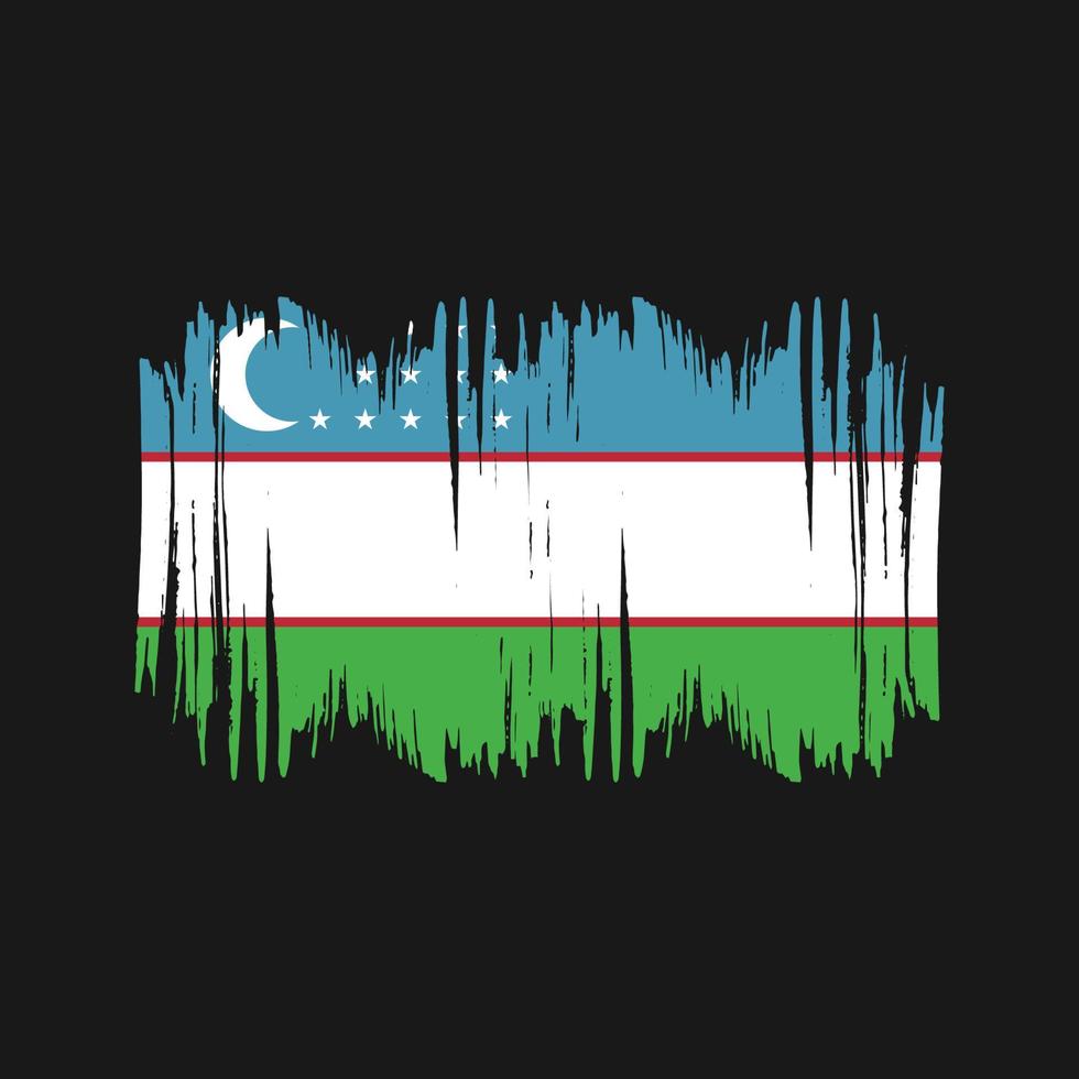 uzbekistan flagga vektor borsta. nationell flagga borsta vektor