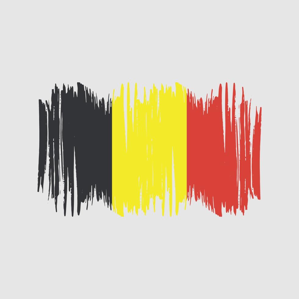 belgien flagga vektor borsta. nationell flagga borsta vektor