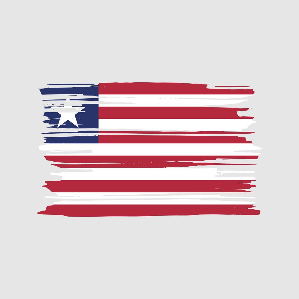 Liberia flagga borsta vektor. nationell flagga design vektor