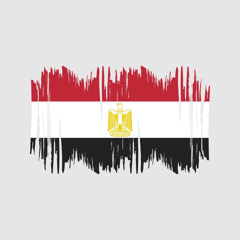 Vektorpinsel mit ägyptischer Flagge. Pinselvektor der Nationalflagge vektor