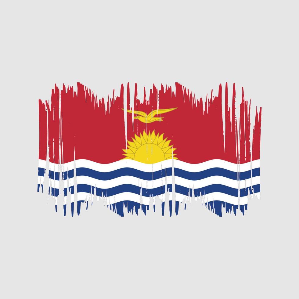 Kiribati-Flaggen-Vektorpinsel. Pinselvektor der Nationalflagge vektor