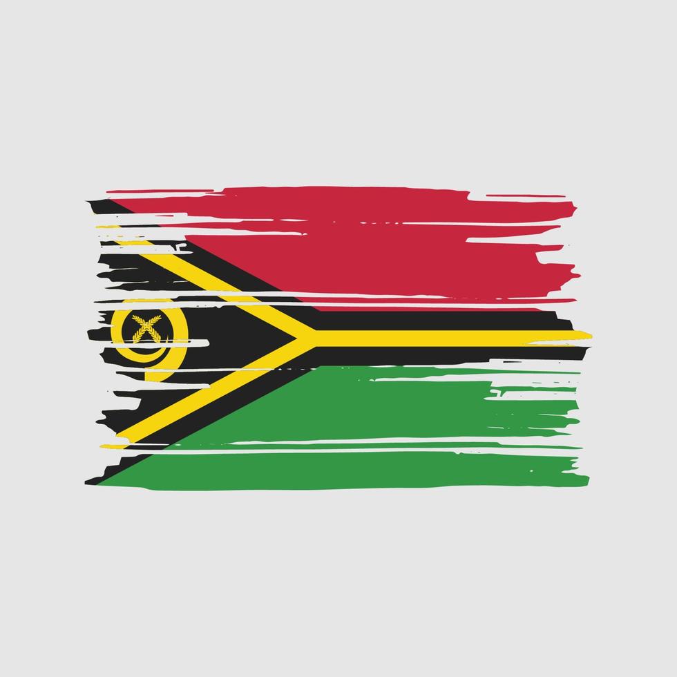 Vanuatu-Flaggen-Pinsel-Vektor. Design der Nationalflagge vektor