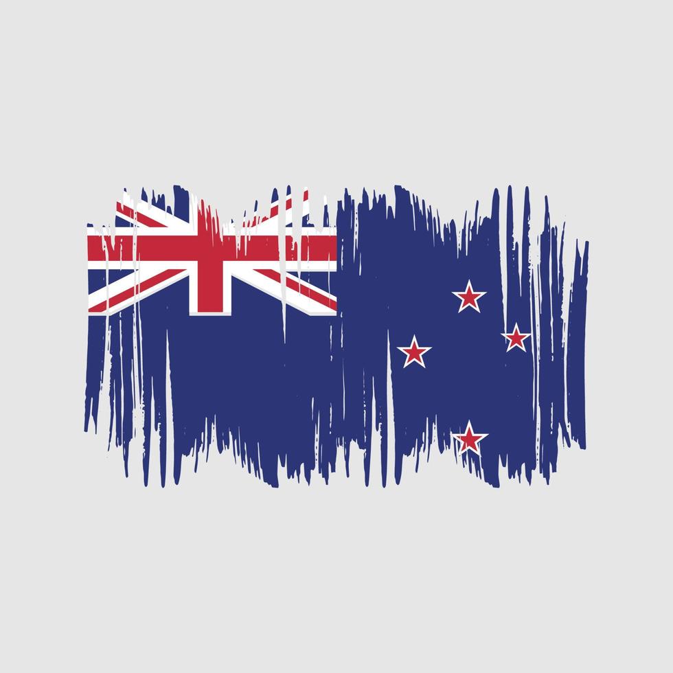 ny zealand flagga vektor borsta. nationell flagga borsta vektor