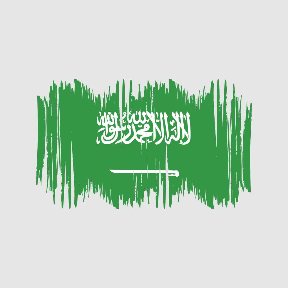 saudi arabien flagga vektor borsta. nationell flagga borsta vektor