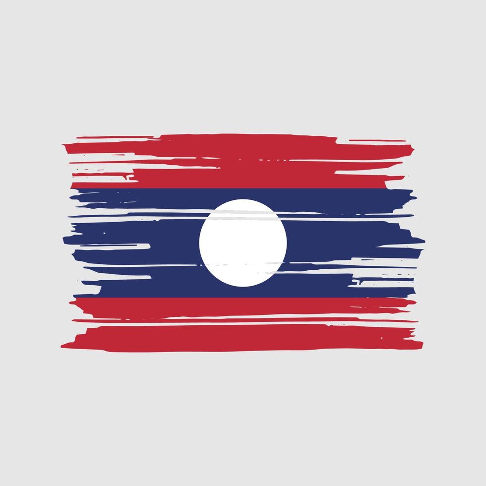 laos flagga borsta vektor. nationell flagga design vektor