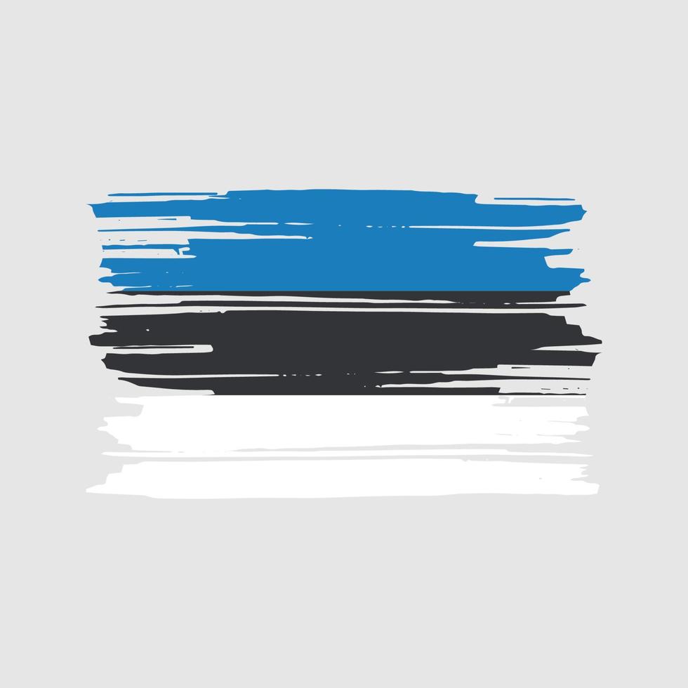 Pinselvektor der estnischen Flagge. Design der Nationalflagge vektor