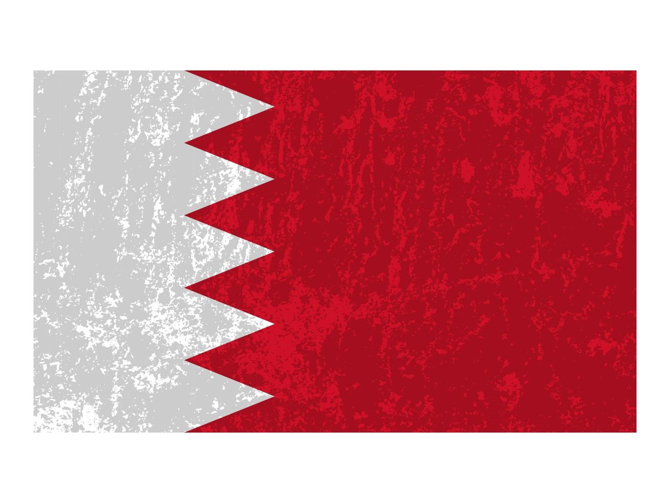 Bahrain-Grunge-Flagge, offizielle Farben und Proportionen. Vektor-Illustration. vektor