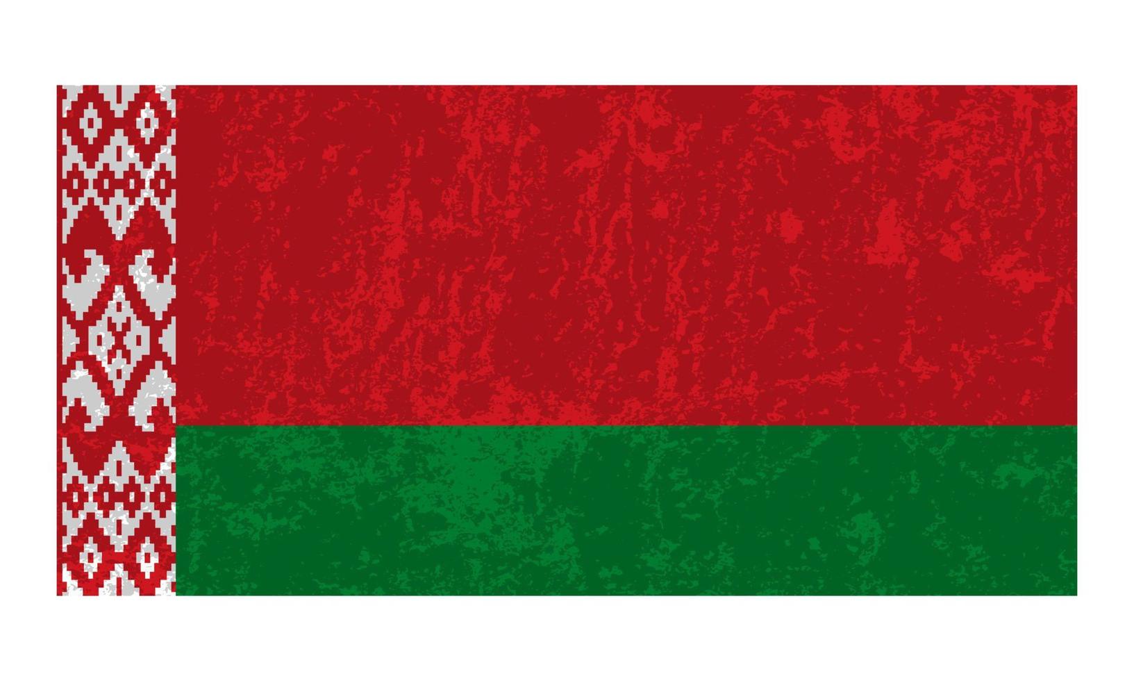 Weißrussland-Grunge-Flagge, offizielle Farben und Proportionen. Vektor-Illustration. vektor