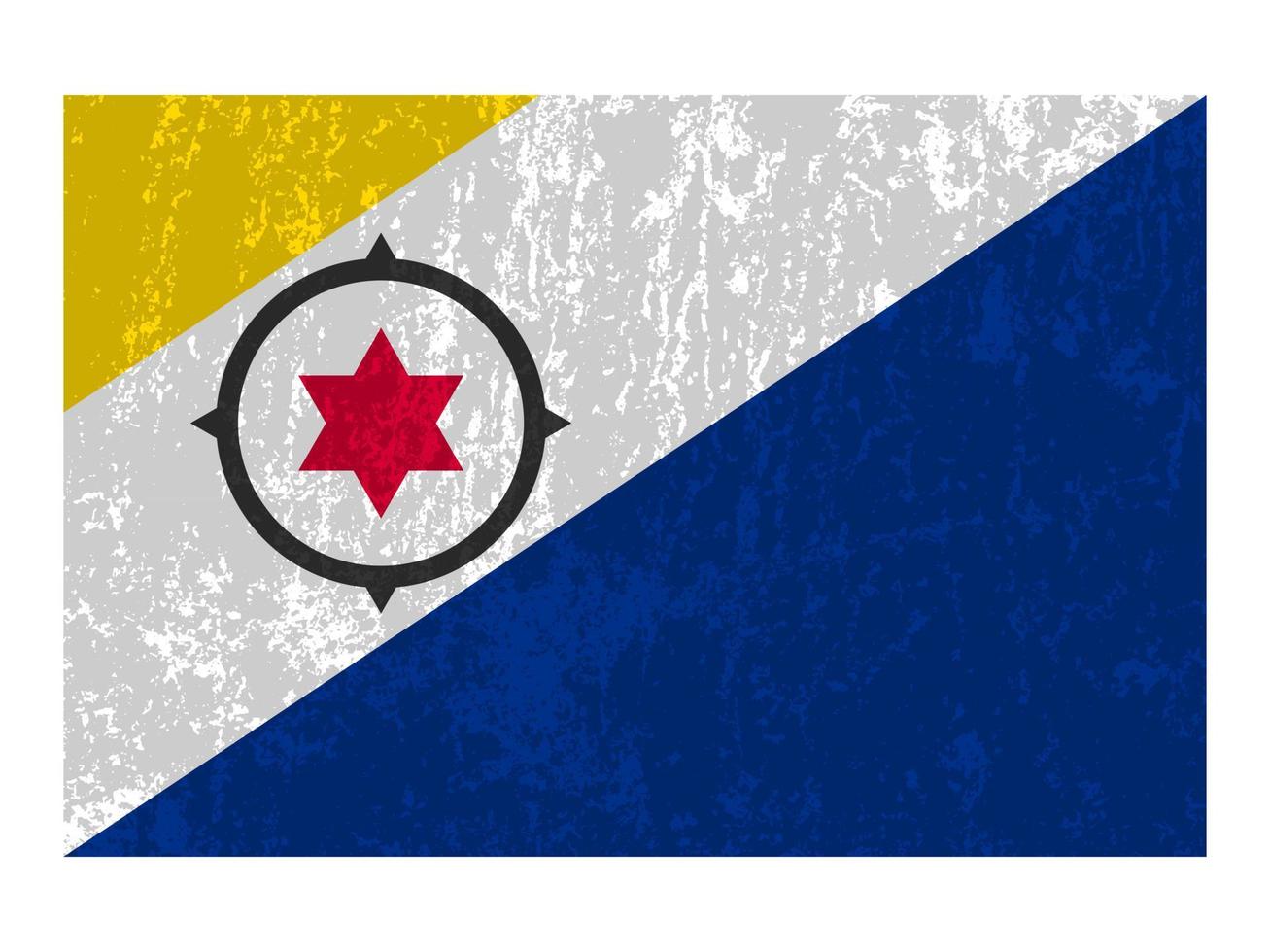 Bonaire-Grunge-Flagge, offizielle Farben und Proportionen. Vektor-Illustration. vektor