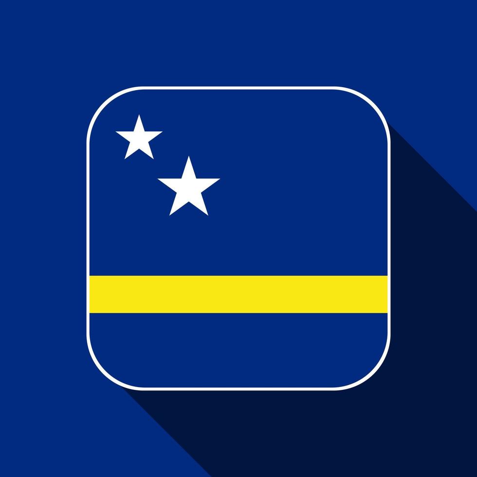 Curaçao-Flagge, offizielle Farben. Vektor-Illustration. vektor