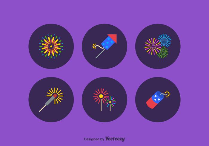 Free Firework Vektor Icon Set