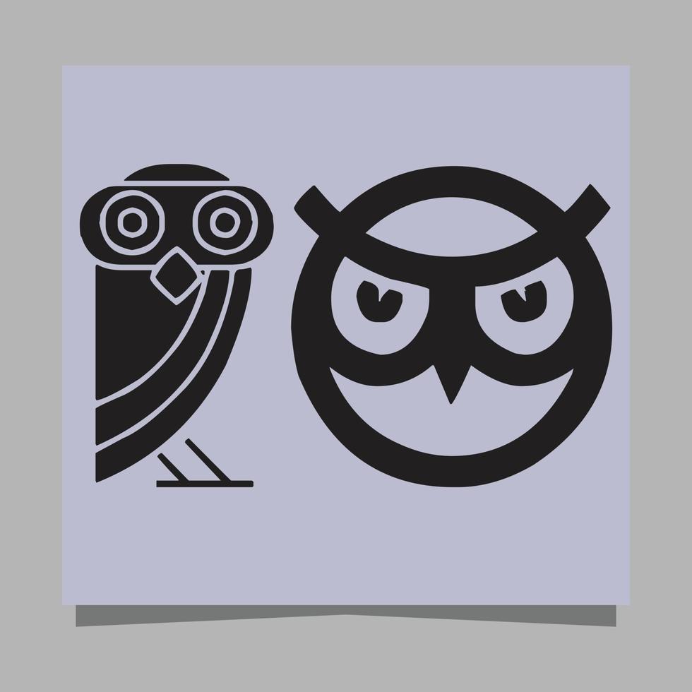 Eule Illustration Vektor-Logo-Bild auf Papier, sehr gut geeignet für Logos und Maskottchen vektor