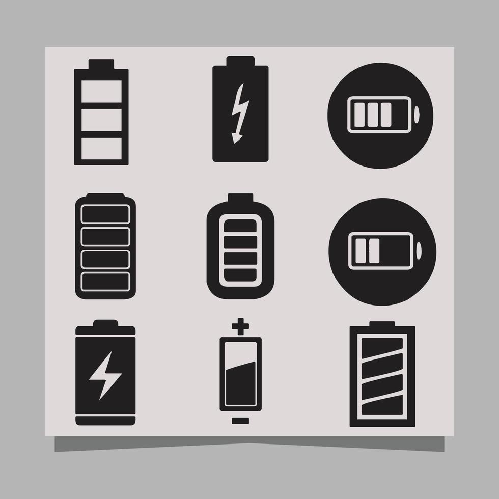 die vektorillustration des batteriesymbols auf papier eignet sich perfekt für banner und poster mit technologiethema vektor