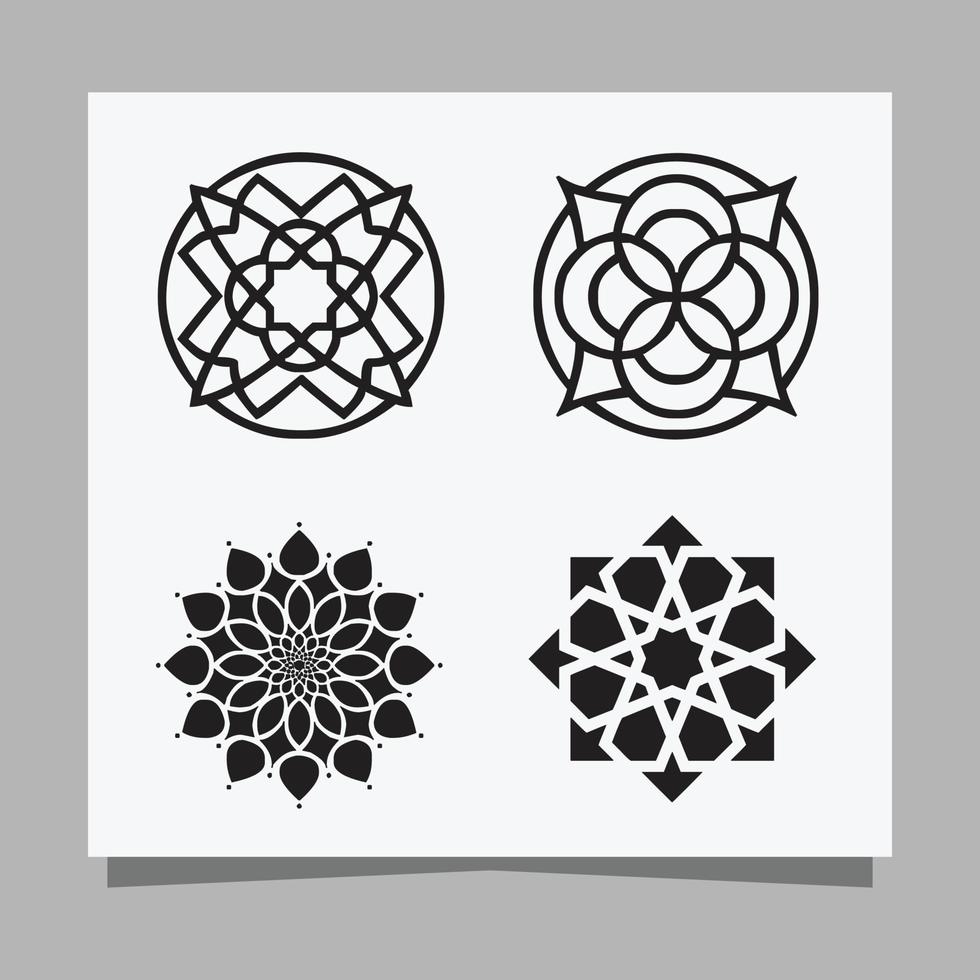 vektor illustration av minimalistisk ornament, arabicum ornament dragen på papper är perfekt för baner och affisch dekoration
