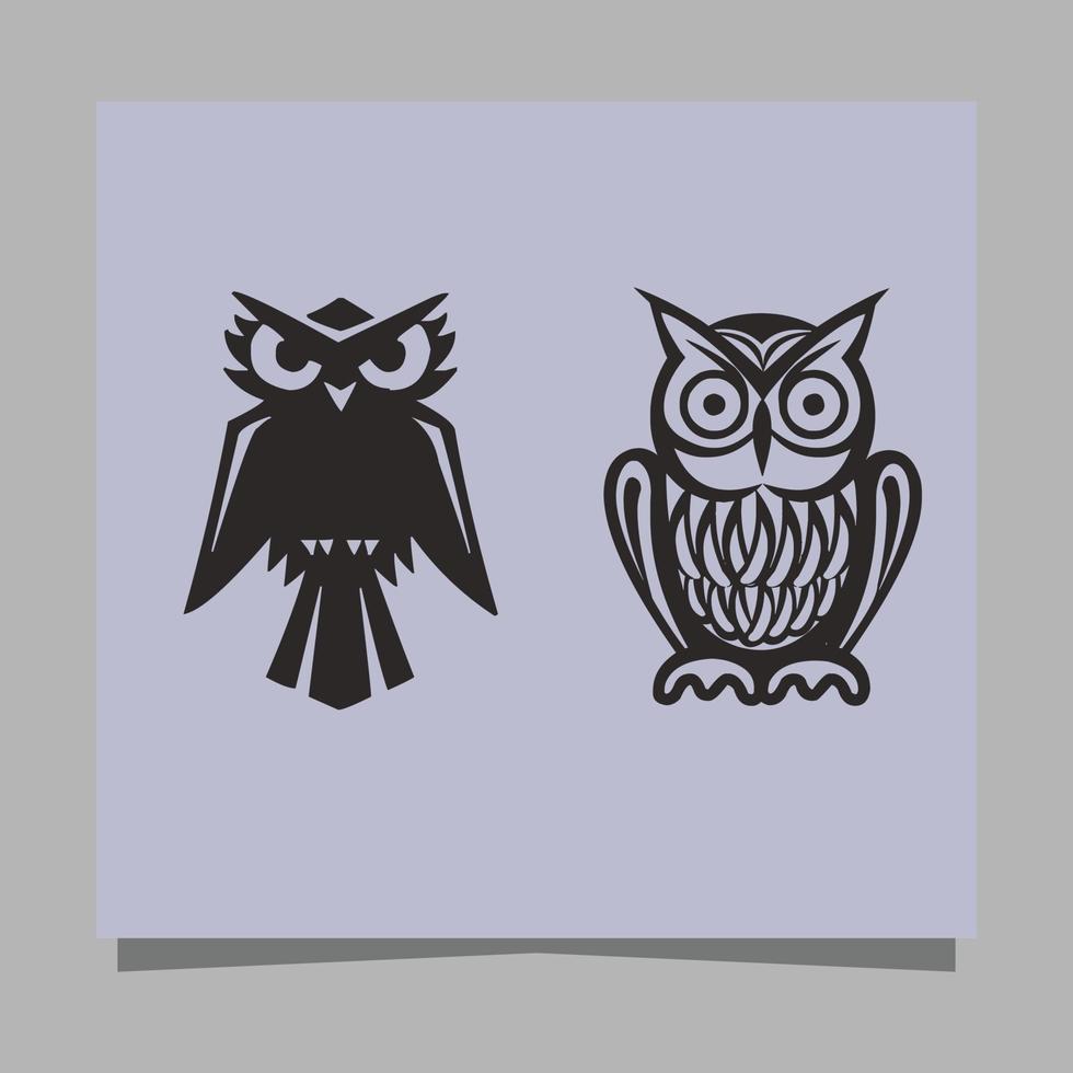 Eule Illustration Vektor-Logo-Bild auf Papier, sehr gut geeignet für Logos und Maskottchen vektor
