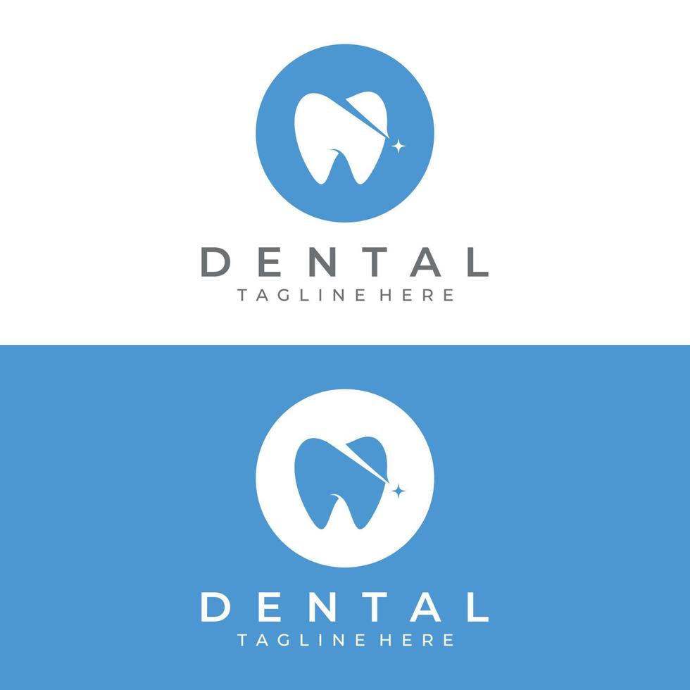 abstraktes zahnlogo-vorlagendesign. Zahngesundheit, Zahnpflege und Zahnklinik. Logo für Gesundheit, Zahnarzt und Klinik. vektor