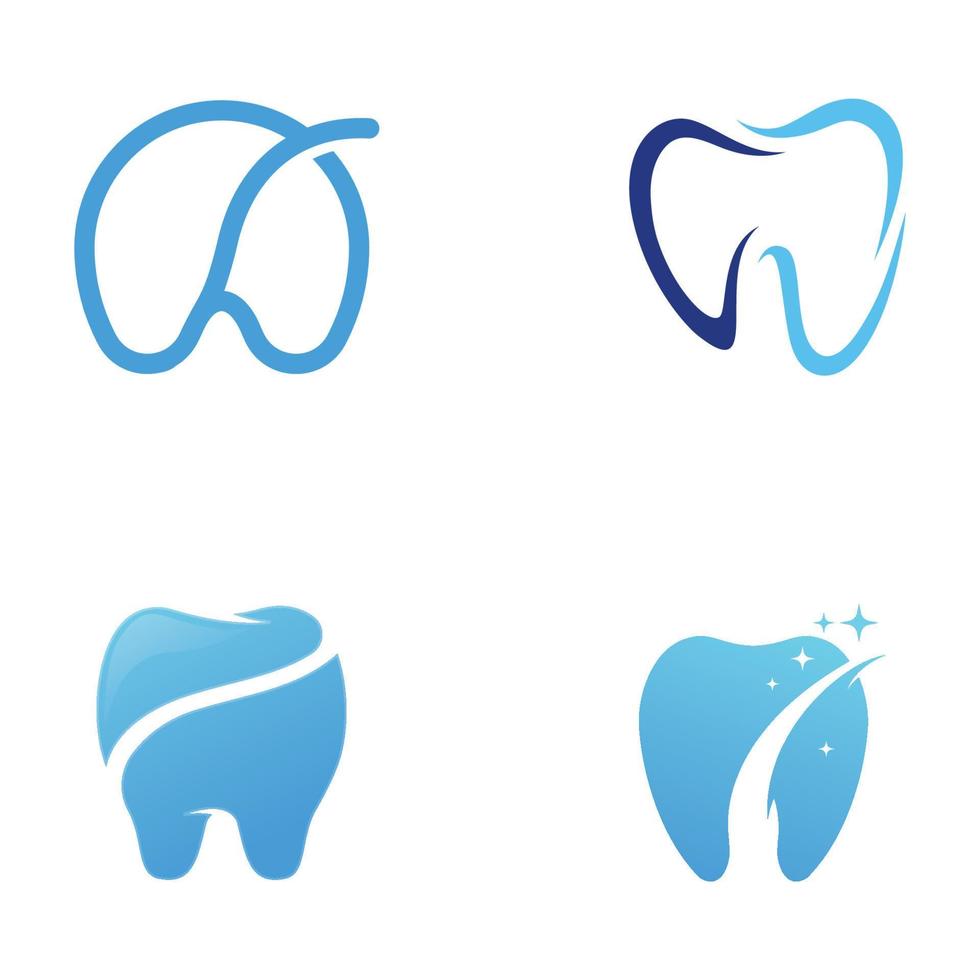 abstraktes zahnlogo-vorlagendesign. Zahngesundheit, Zahnpflege und Zahnklinik. Logo für Gesundheit, Zahnarzt und Klinik. vektor