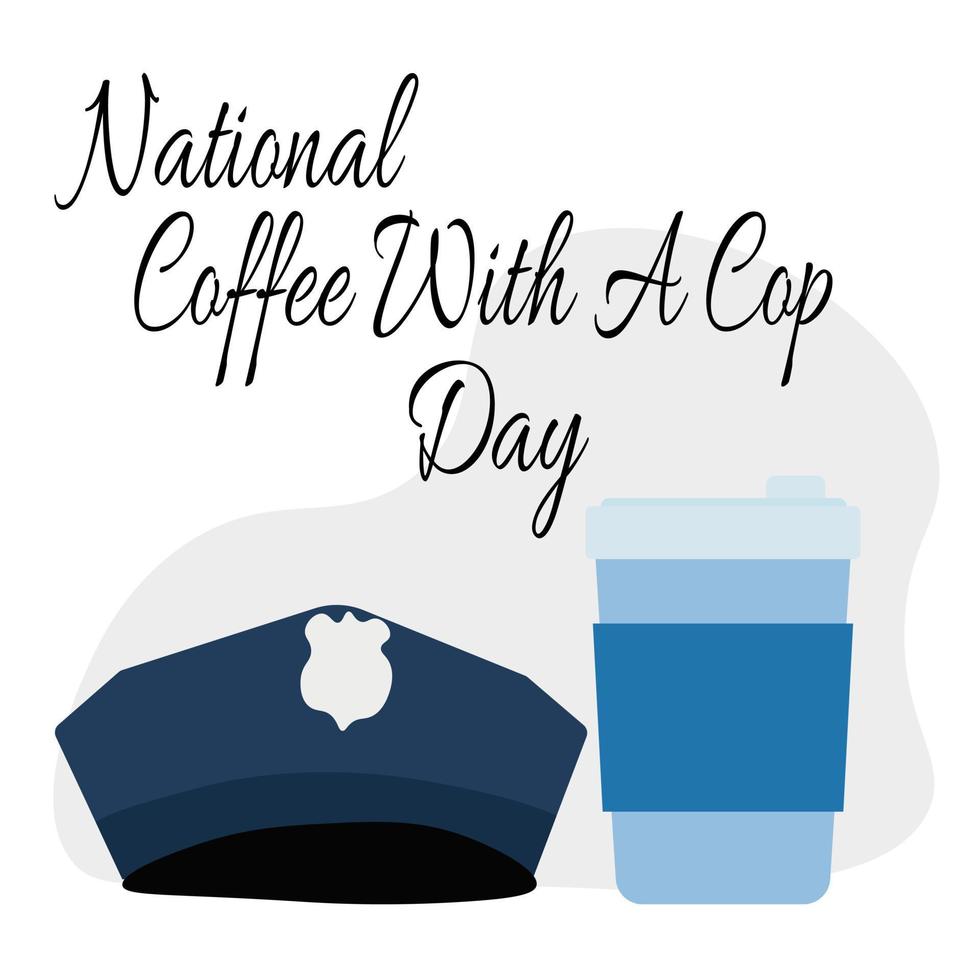 nationaler kaffee mit polizistentag, idee für poster, banner oder flyer vektor