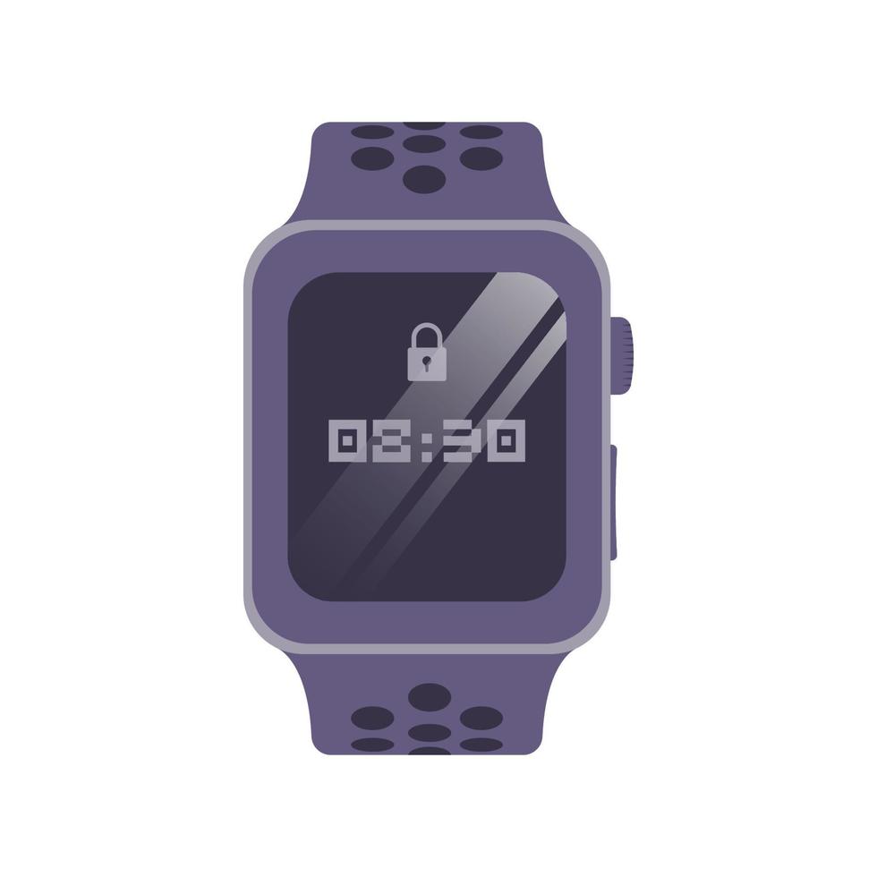 flache illustration der smartwatch. sauberes Icon-Design-Element auf isoliertem weißem Hintergrund vektor