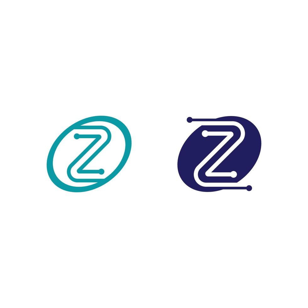 z bokstav och teckensnitt z logotyp design vektor identitet illustration