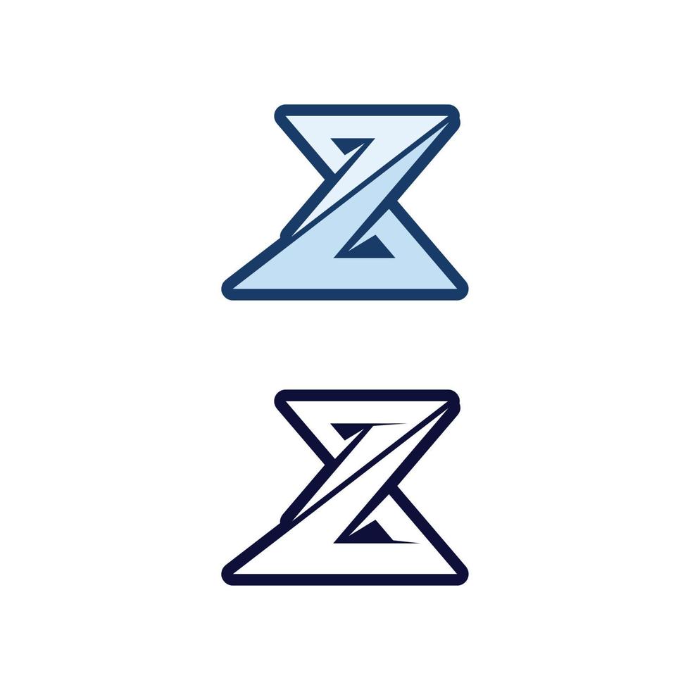 z Buchstabe und Schriftart z Logo Design Vektor Identität Illustration