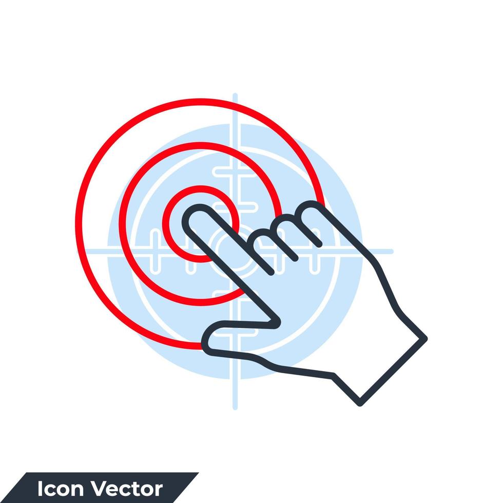 Ziel-Symbol-Logo-Vektor-Illustration. Zielsymbolvorlage für Grafik- und Webdesign-Sammlung vektor