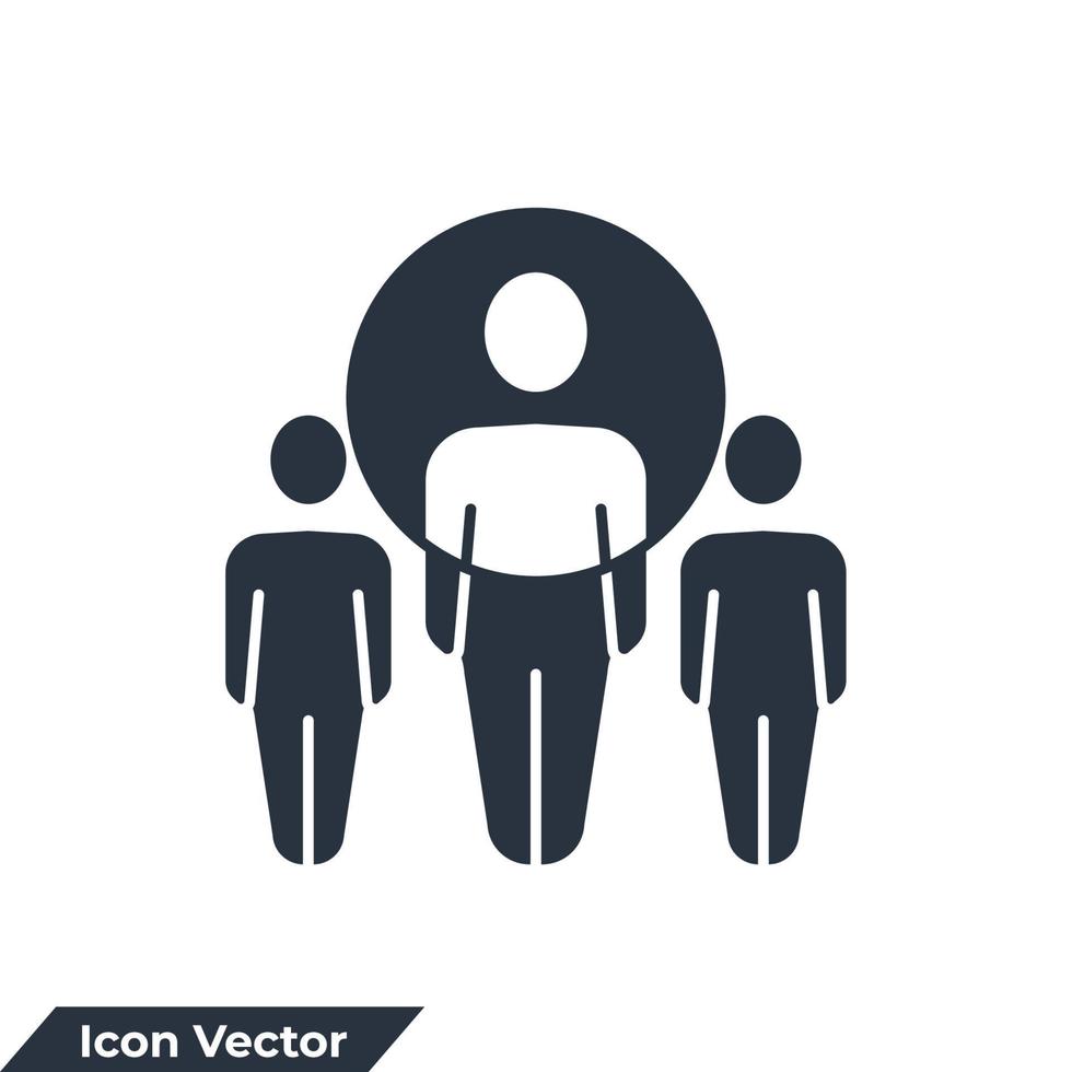 ledare ikon logotyp vektor illustration. ledarskap symbol mall för grafisk och webb design samling
