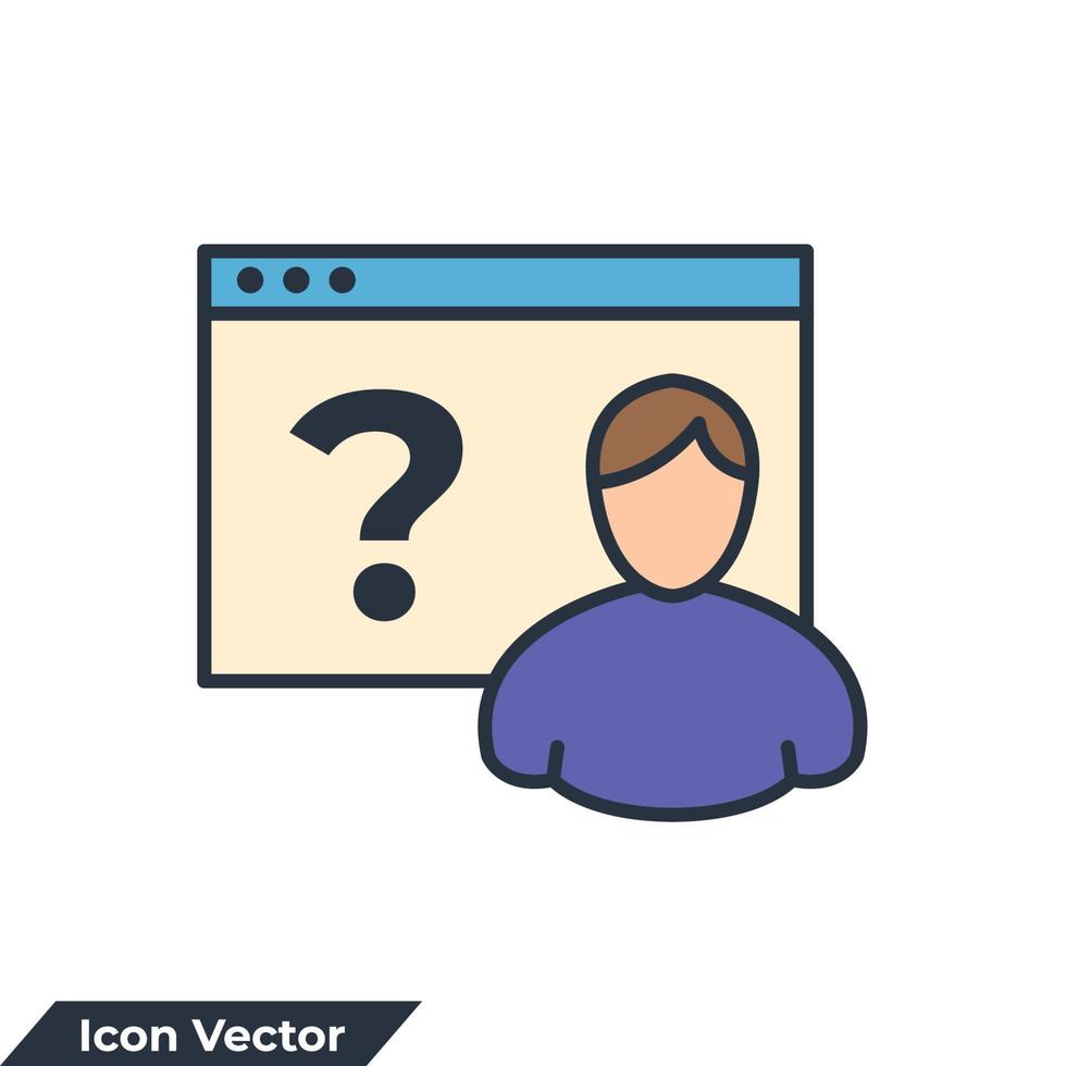 uppkopplad samråd ikon logotyp vektor illustration. uppkopplad hört symbol mall för grafisk och webb design samling