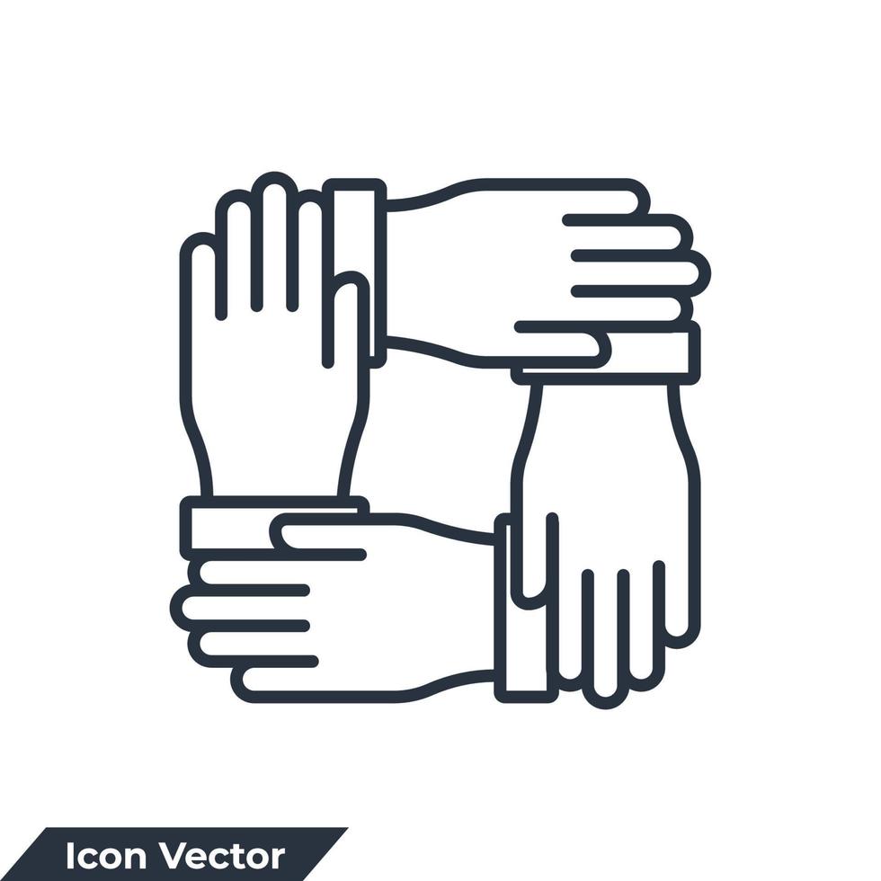 Teamarbeit Symbol Logo Vektor Illustration. kooperationssymbolvorlage für grafik- und webdesignsammlung