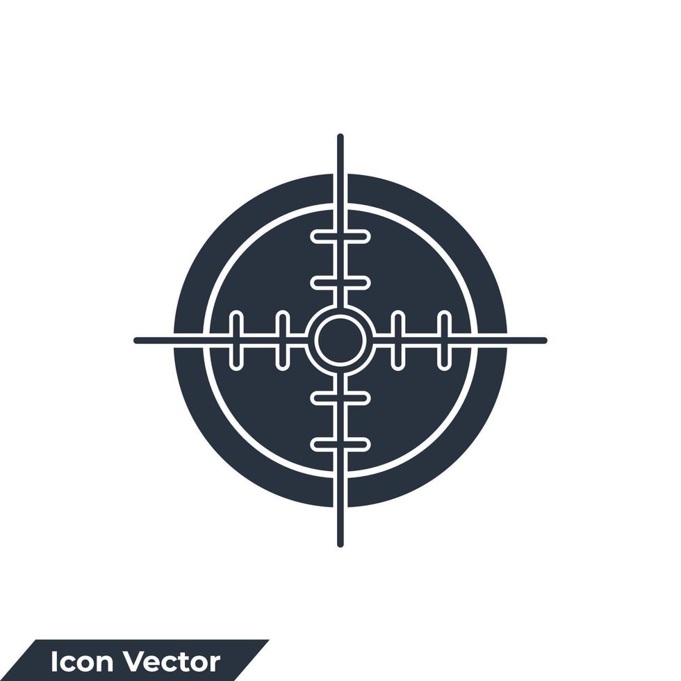 Ziel- und Zielsymbol-Logo-Vektorillustration. Zielsymbolvorlage für Grafik- und Webdesign-Sammlung vektor