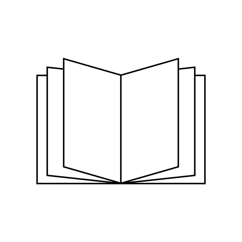 Symbol für offenes Buch. Vektorzeichen isoliert vektor