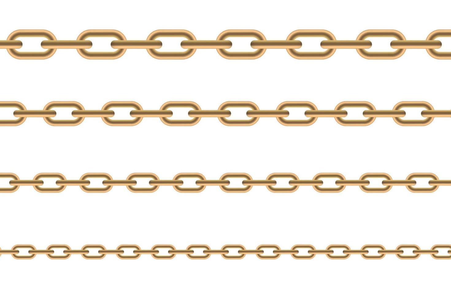 uppsättning av metall kedja. guld halsband. mall för din design vektor