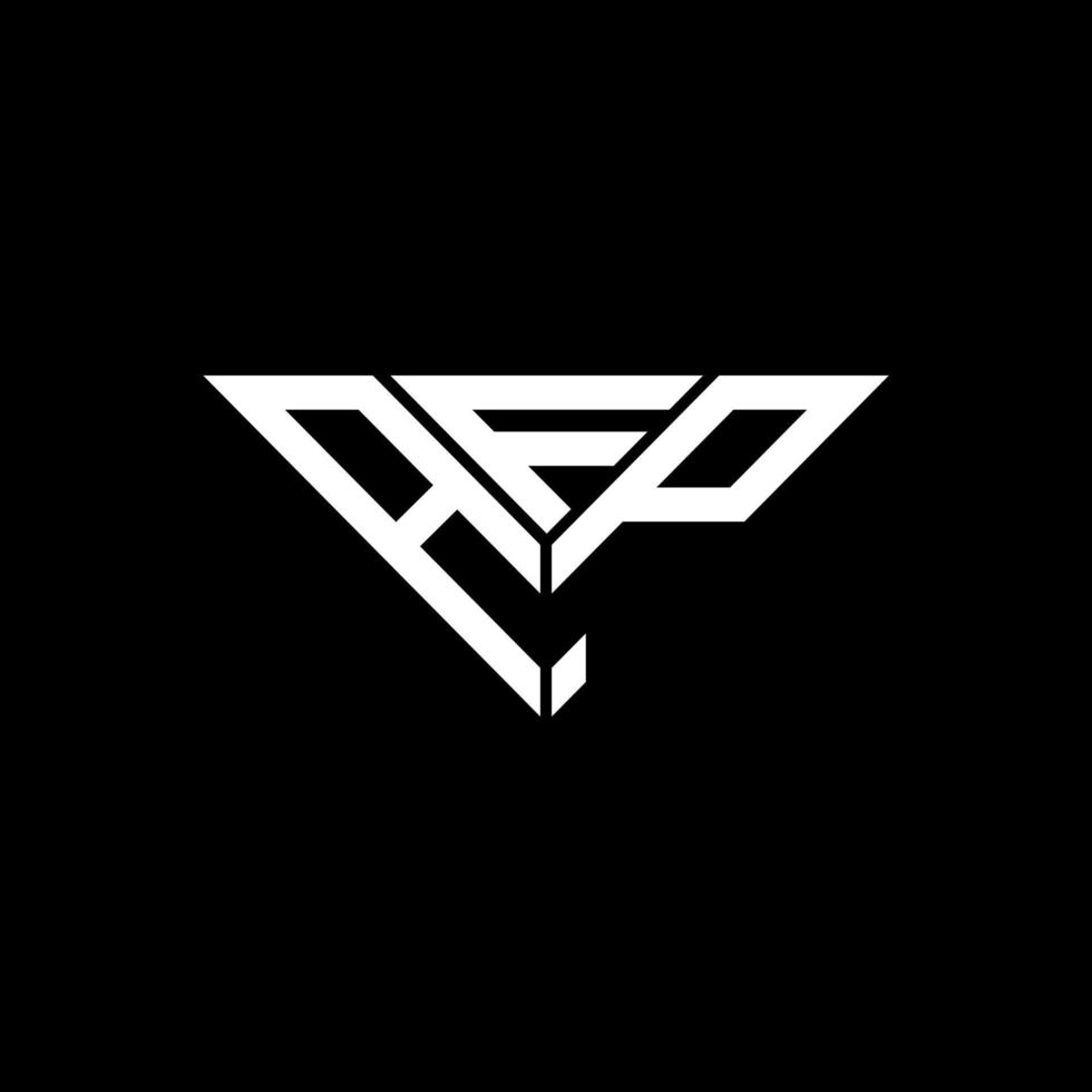 kreatives Design des afp-Buchstabenlogos mit Vektorgrafik, afp-einfaches und modernes Logo in Dreiecksform. vektor