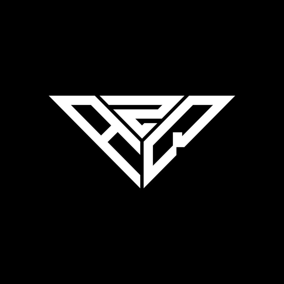 azq Buchstabe Logo kreatives Design mit Vektorgrafik, azq einfaches und modernes Logo in Dreiecksform. vektor