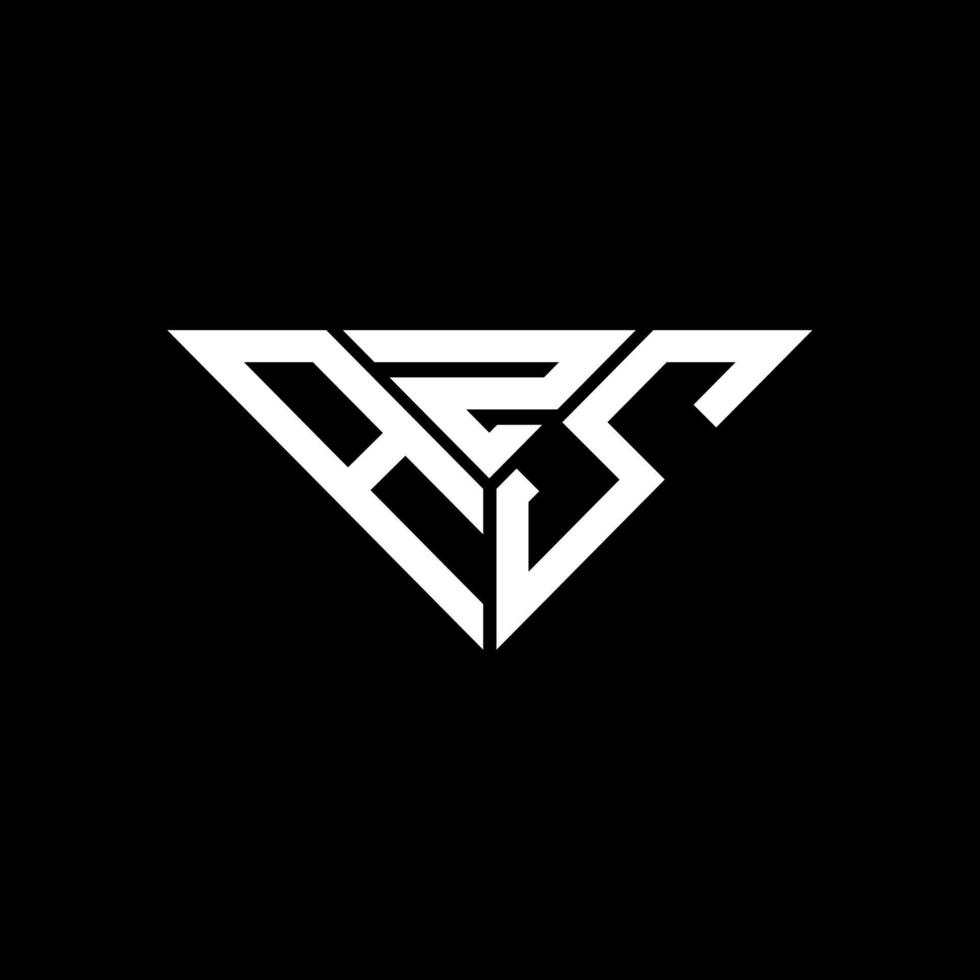 azs brev logotyp kreativ design med vektor grafisk, azs enkel och modern logotyp i triangel form.
