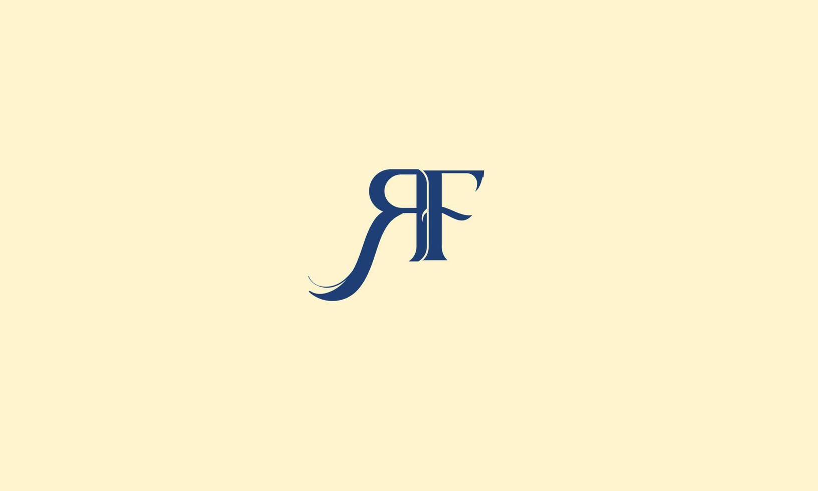 alfabet brev initialer mfonogram logotyp rf, fr, r och f vektor
