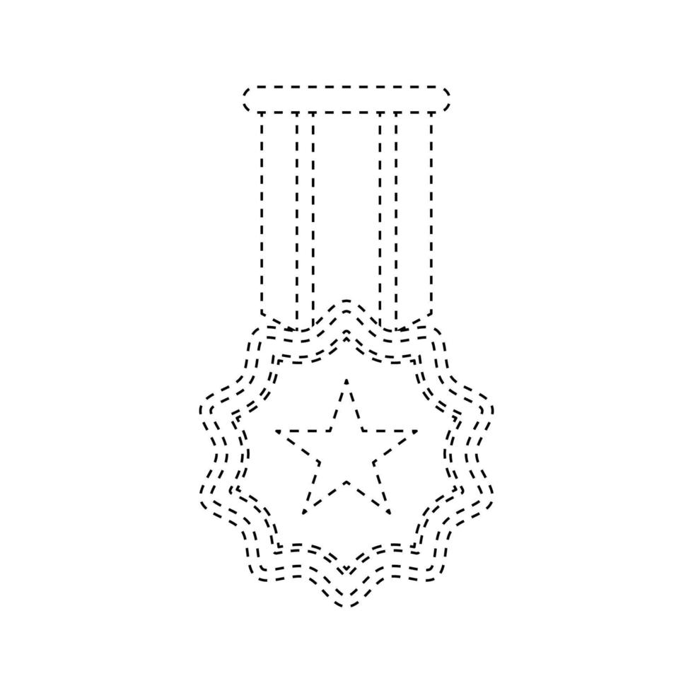 Arbeitsblatt zur Medaillenverfolgung für Kinder vektor