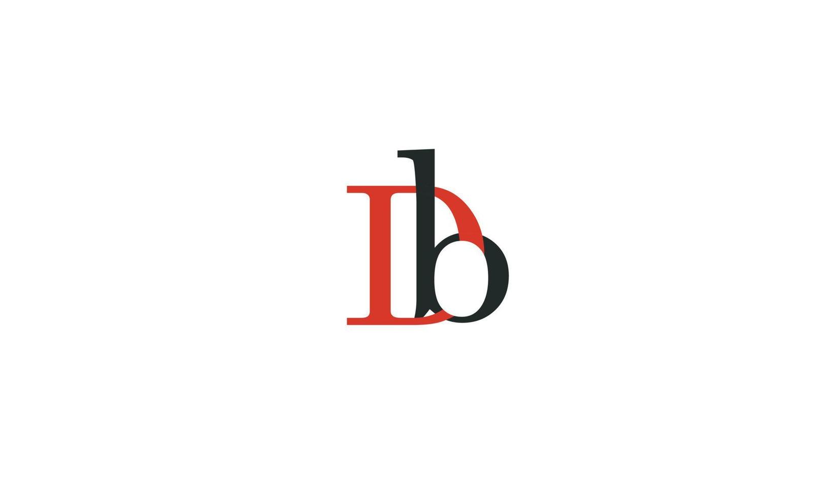 alfabetet bokstäver initialer monogram logotyp db, bd, d och b vektor