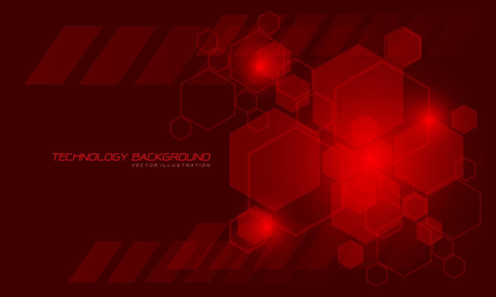 abstrakt vektor teknologi röd sexhörning geometrisk trogen design modern kreativ bakgrund