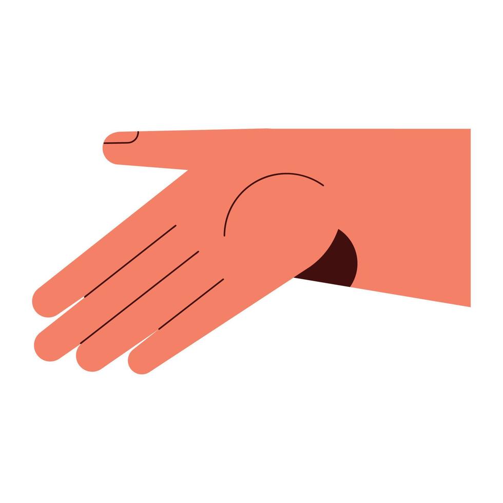 Hand menschliche empfangende Geste vektor