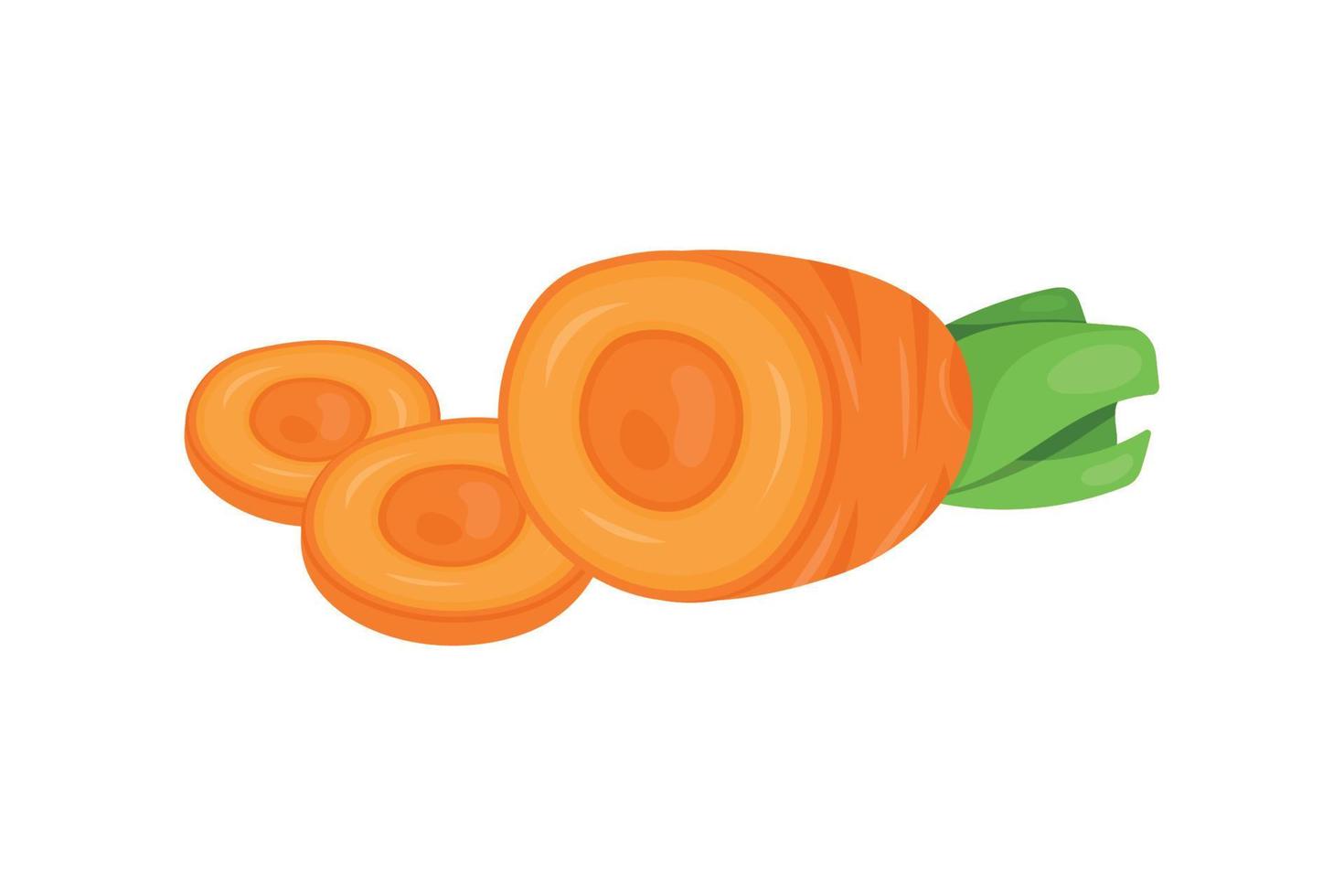 Karotten geschnittenes Gemüse vektor